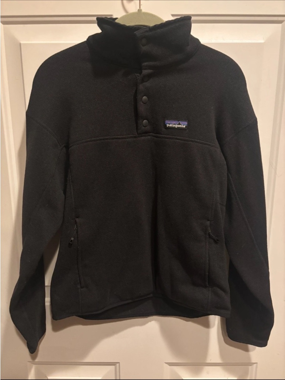 Patagonia Black Snap-Placket Fleece Pullover